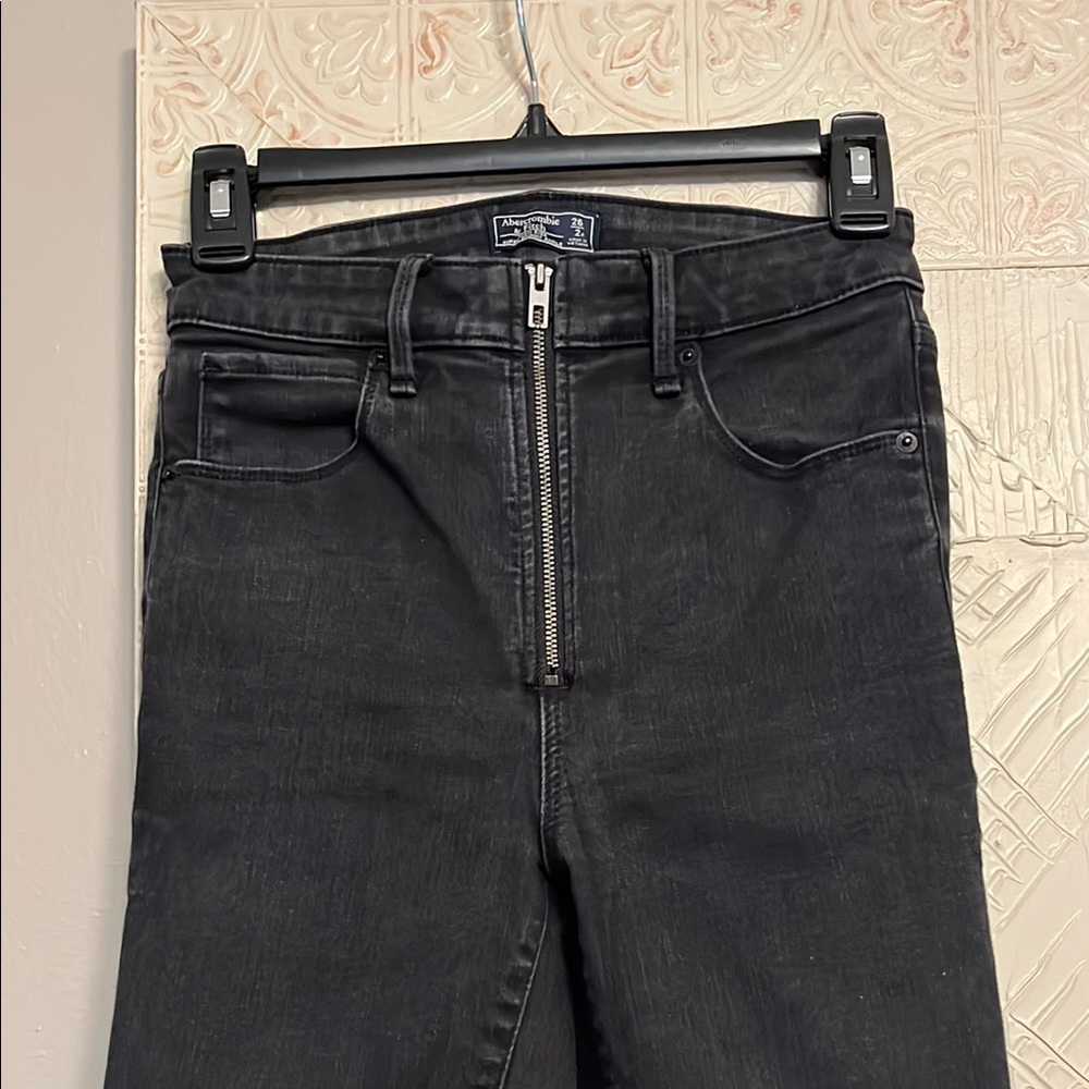 EUC Abercrombie & Fitch Black High Rise, Skinny Ankle Women's Jeans, size 26